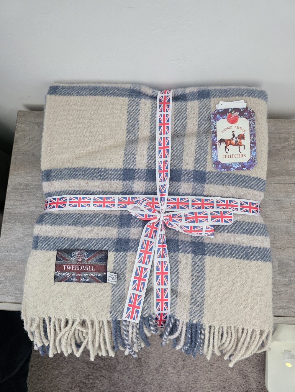 Tweedmill Pure Wool Fringe Tartan Plaid Throw Blanket British Made